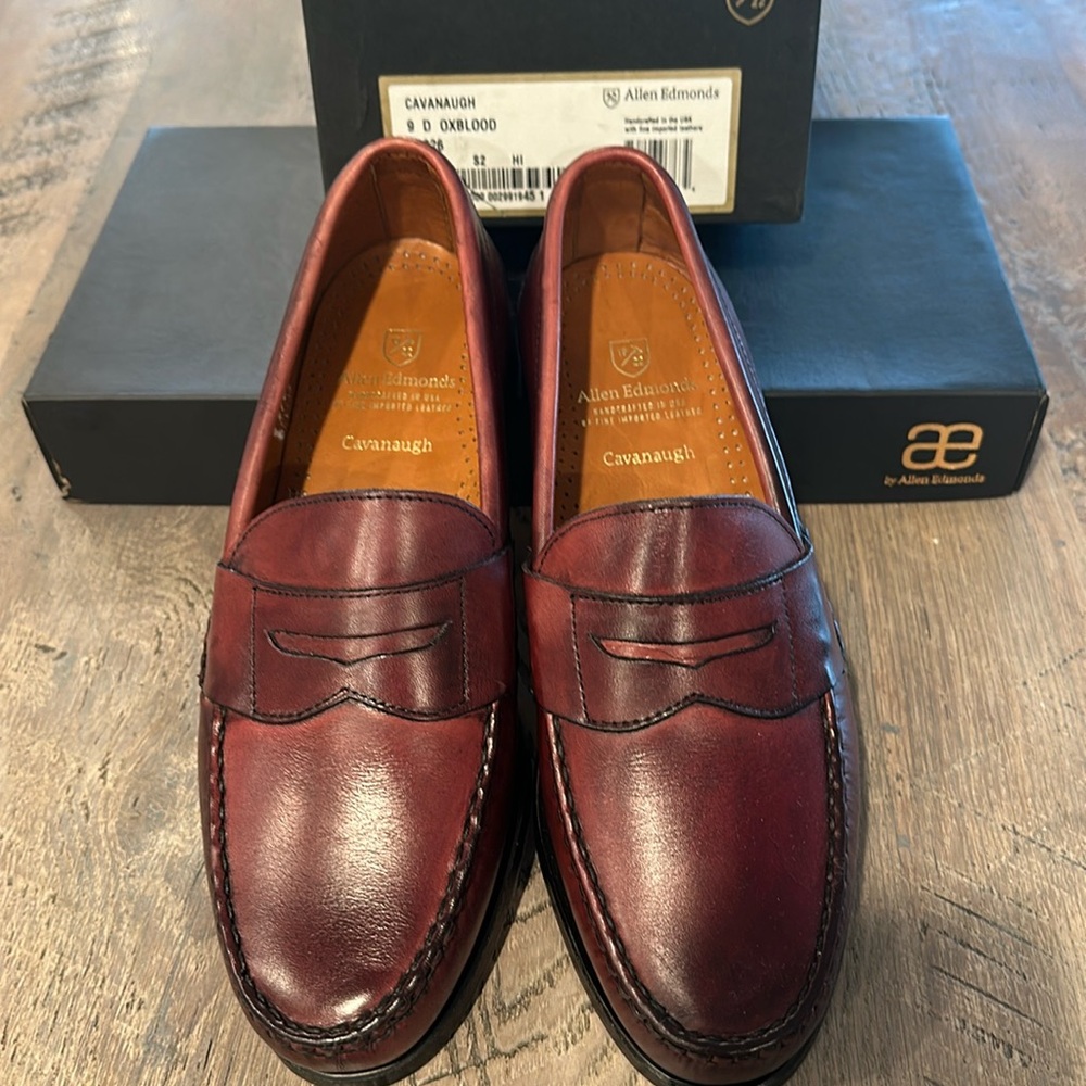 Allen Edmond cabanas size 9 d oxblood